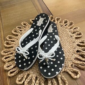 KATE SPADE ♠️ Women's Black and White Polka Dot Sandals